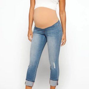 1822 Denim Maternity Light Wash Distressed Skinny jean